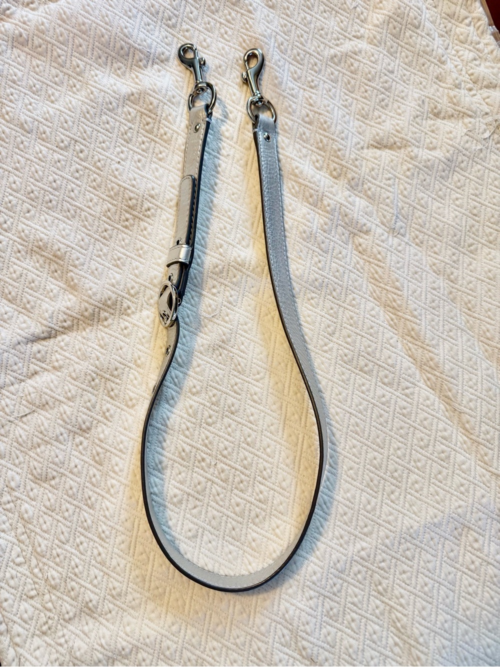Coach Zoe Shoulder strap - Metallic Silver Leather replacement strap - Picture 10 of 10